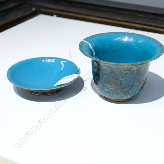 CLOISONNE BOWL AND COVER H. 80MM