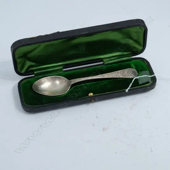 CASED S/S CHILDS SPOON. SPOON H. 140MM
