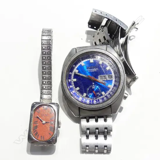 MEN'S SEIKO CHRONOGRAPH WATCH & WOMEN'S BULOVA WATCH