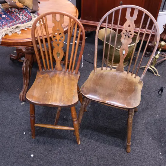 2 COUNTRY SPOKE BACK CHAIRS