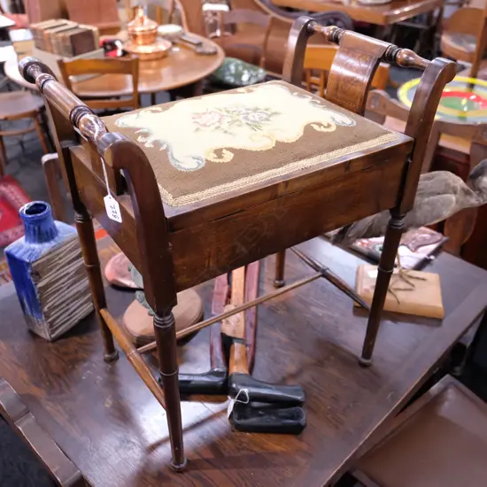 EDWARDIAN PIANO STOOL