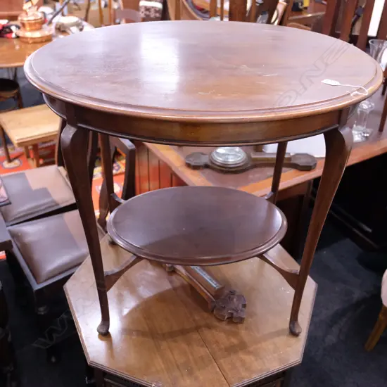 MAHOGANY OVAL OCCASIONAL TABLE W. 820MM H. 740MM