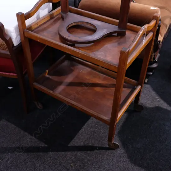 OAK TEA TROLLEY
