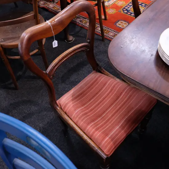 6 19THC SADDLE BACK CHAIRS FAULTS