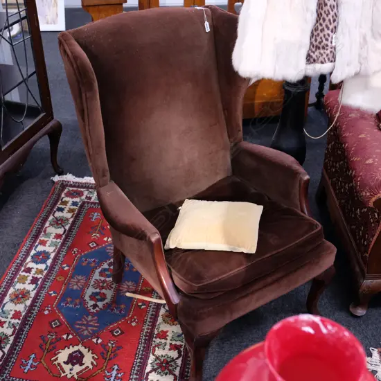 A WING BACK CHAIR
