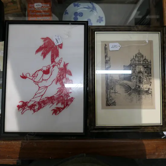 VENICE ETCHING AND CHINESE PAPER ART