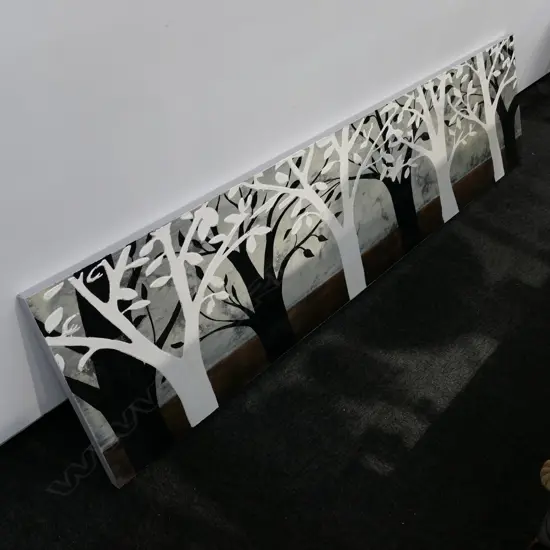 LARGE CONTEMPORARY ARTWORK ENAMEL ON CANVAS - TREES