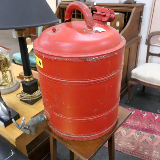 VINTAGE TIN CONTAINER W/ TAP H. 450MM