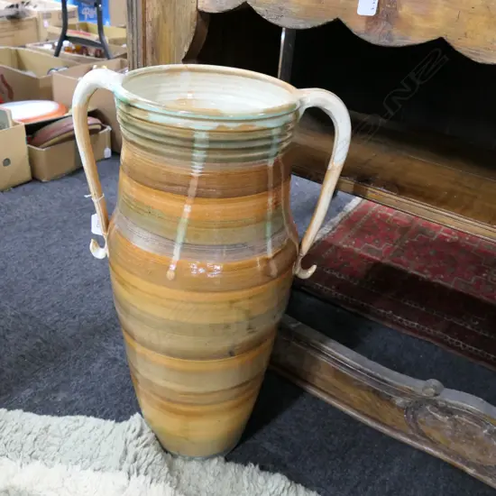 LARGE SIGNED POTTERY VASE