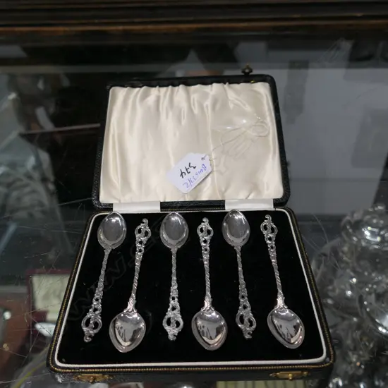 CASED STG SILVER  TEASPOONS 48gms