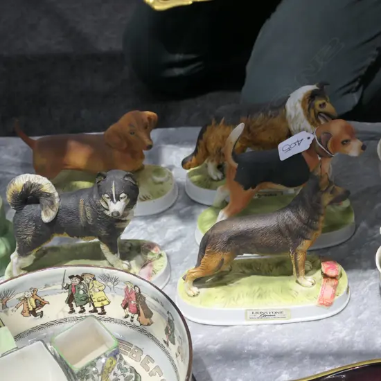 5 COLLECTABLE DOG DECANTERS