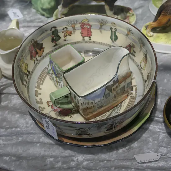 ROYAL DOULTON SERIES WARE BOWLS, JUG & VASE