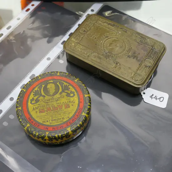 QUEEN MARY 1914 XMAS BOX & RAWLEIGHS TIN