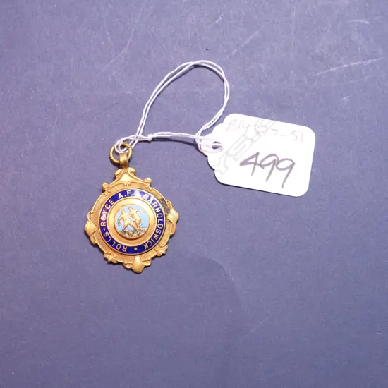 GOLD PLATED ROLLS ROYCE GAMES MEDAL