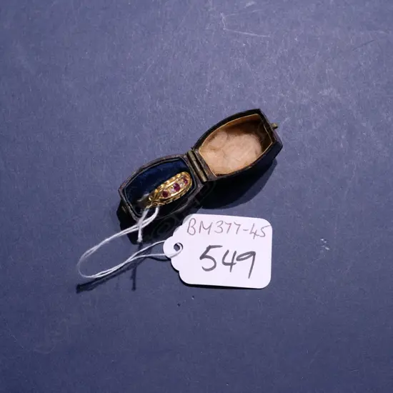 ANTIQUE 18CT GOLD DIAMOND/RUBY RING