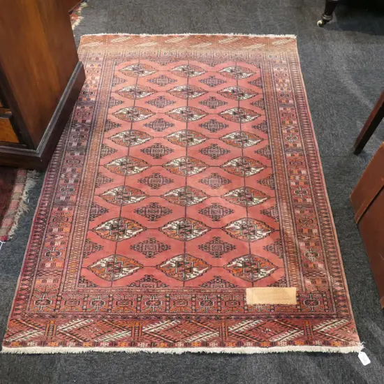HANDKNOTTED AFGHAN RUG, WITH REPAIR, 1430 X 1040MM