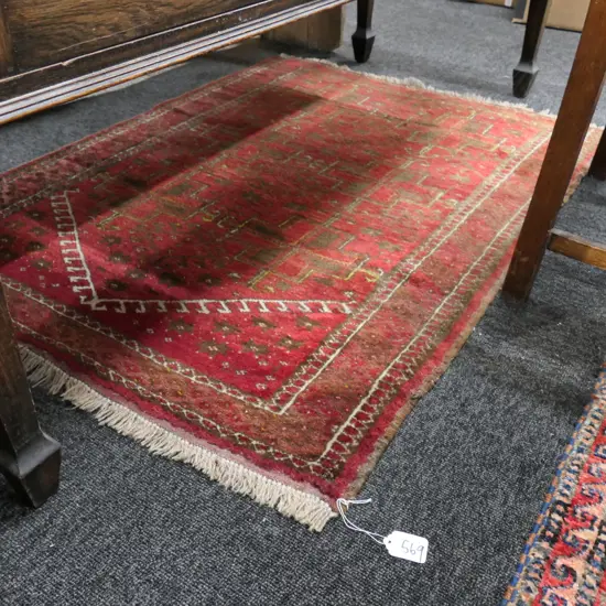 HAND KNOTTED PRAYER RUG 1100MM X 800MM
