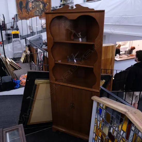 MAHOGANY CORNER  CUPBOARD H 1900 MM