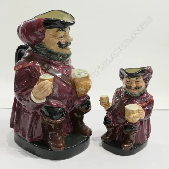 R/D TOBY JUGS - LGE + SMALL 'SIR JOHN FLAGSTAFF'  