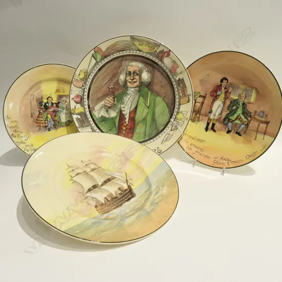 4 R/DOULTON SERIES WARE PLATES THE SQUIRE ETC D 280 MM