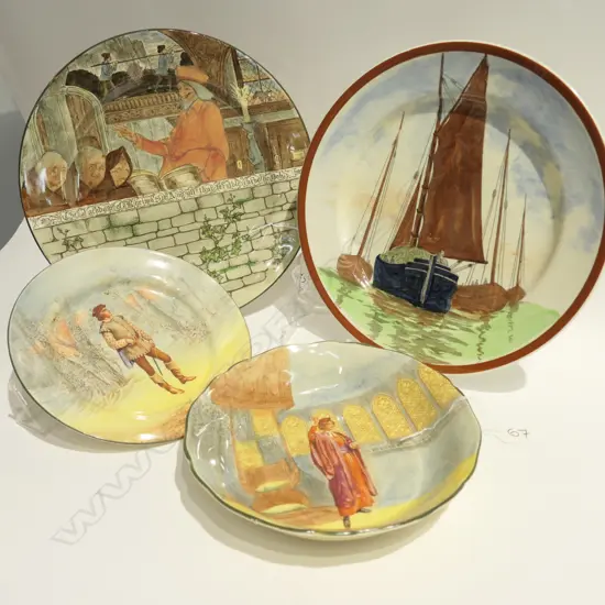 4 R/DOULTON PLATES AND BOWLS PORTIA ETC D 240 MM