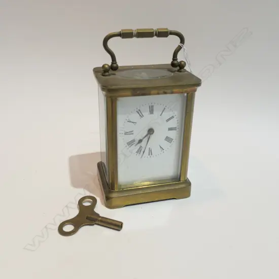 BRASS CARRIAGE CLOCK H. 110MM; 17540