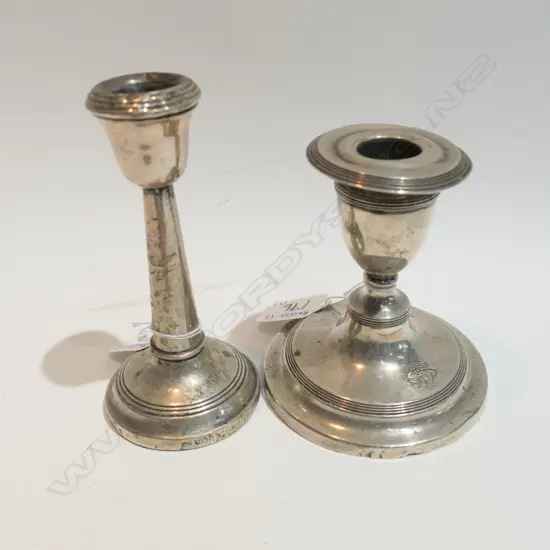 2 WEIGHTED S/S CANDLESTICKS 