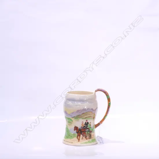 CROWN DEVON MUSICAL TANKARD JAUNTING CAR H. 160MM