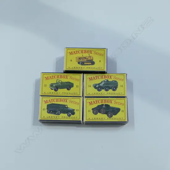 5 ASST BOXED MATCHBOX CARS