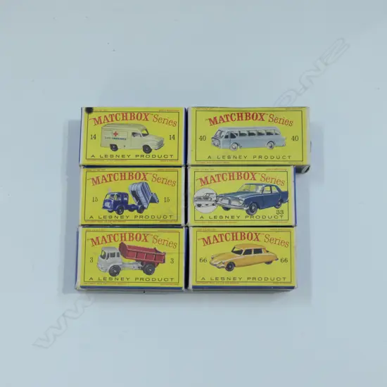 6 ASST BOXED MATCHBOX CARS