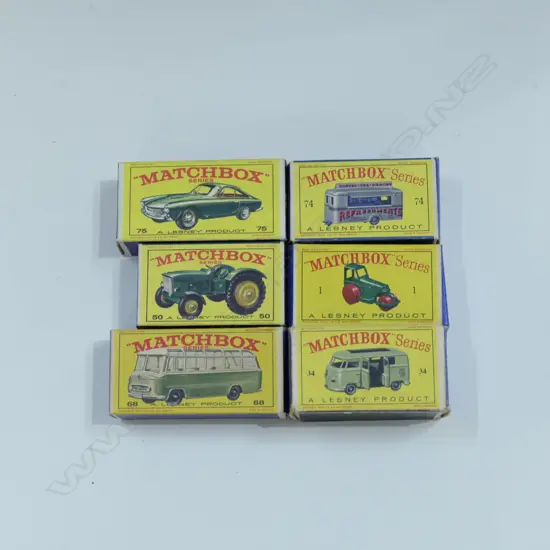6 ASST BOXED MATCHBOX CARS