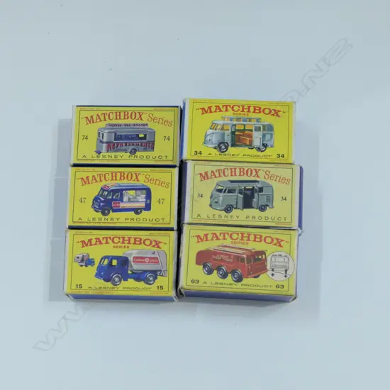 6 ASST BOXED MATCHBOX CARS