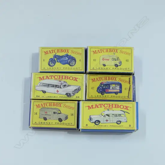 6 ASST BOXED MATCHBOX CARS