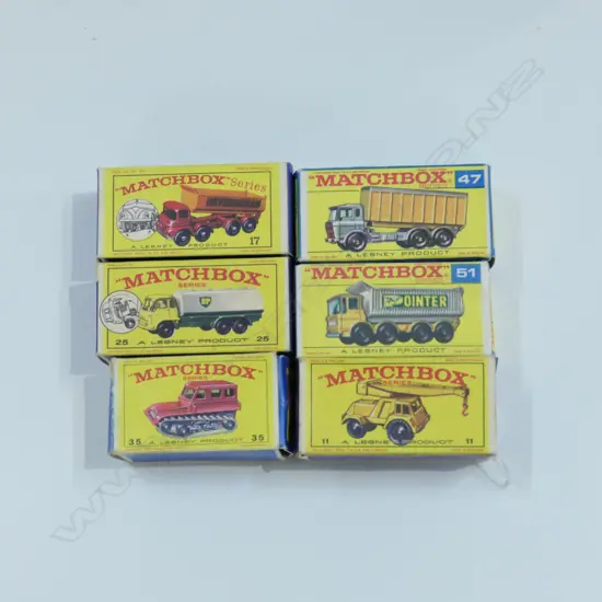 6 ASST BOXED MATCHBOX CARS