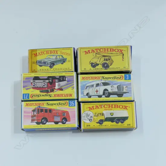 6 ASST MATCHBOX SUPERFAST  CARS