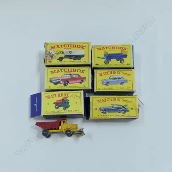 6 ASST MATCHBOX YELLOW BOXED SERIES CARS