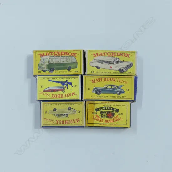 6 BOXED MATCHBOX CARS; 17353