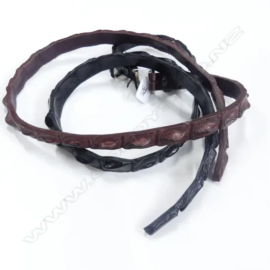 AUSTRALIAN CROCODILE BELTS X 2