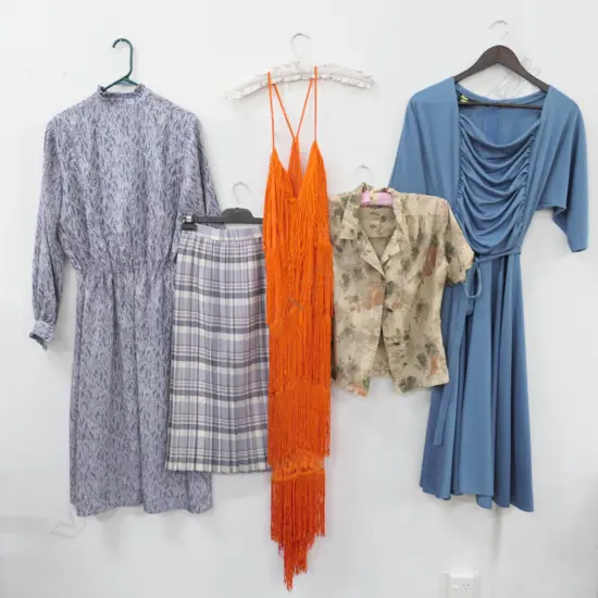 1920'S STYLE FLAPPER DRESS; 2 DRESS UP DRESSES; WINTER SKIRT & TOP