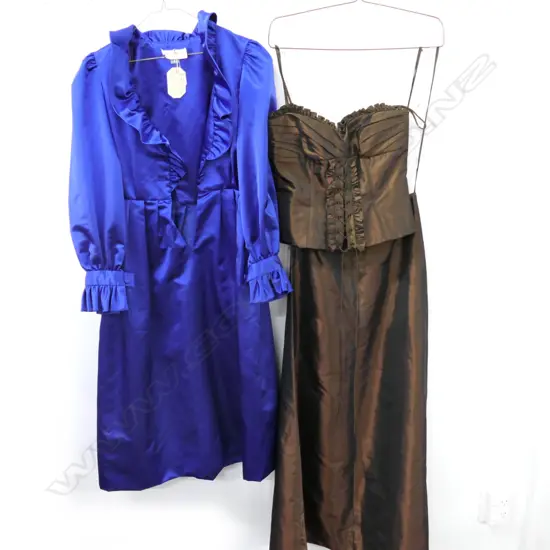 2 1980s SATIN DRESSES