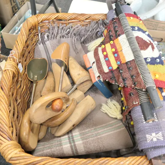 WICKEM LOG  BASKET AND CONTENTS