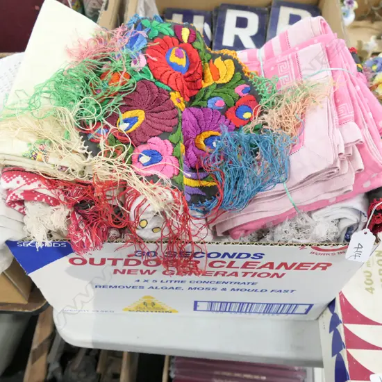 BOX ASST LINENS / EMBROIDERIES ETC