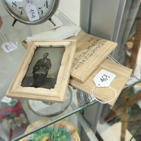 2 BOXED JAPANESE AMBROTYPES L 120 MM
