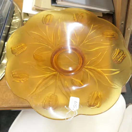 JOSEF INWALD GLASS POPPY BOWL DIA. 380MM