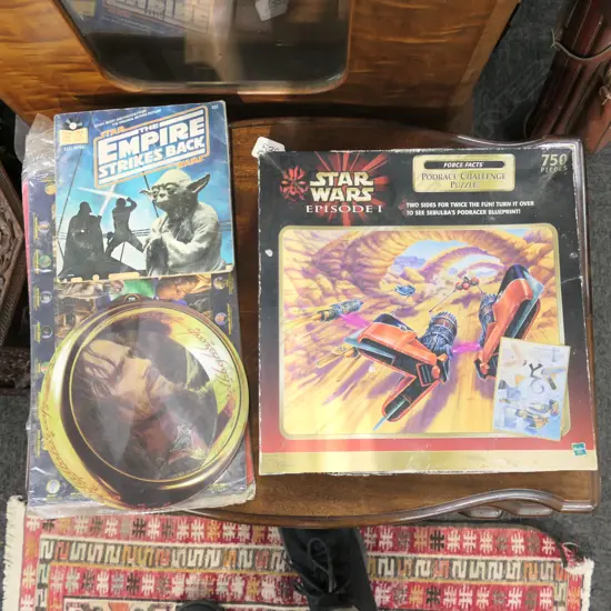 STAR WARS EMPIRE STRIKES BACK BOOK & 33 RPM RECORD SET; STAR WARS JIG SAWS; LOTR