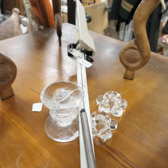 VINTAGE DESK LAMP WITH 3 CANDLE HOLDERS L 1150 MM