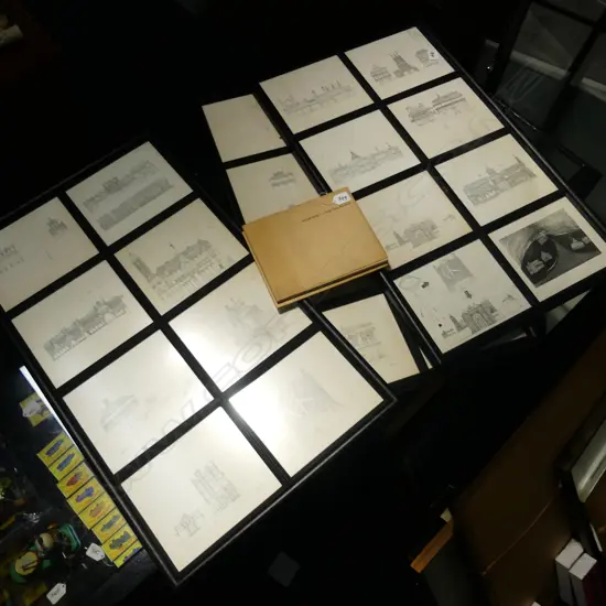 3X MICHAEL DULICS FRAMED LITHOGRAPH + SIGNED BOOK DRAWINGS 