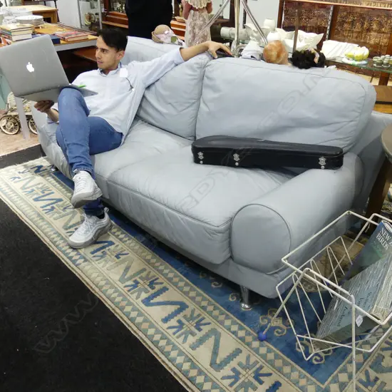 VINTAGE LEATHER SOFA 1960'S DANISH