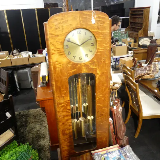 ART DECO JUNGHANS GRANDFATHER CLOCK H. 1900 MM