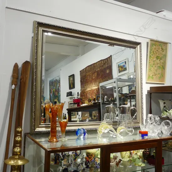 LARGE SILVER GILT FRAMED MIRROR 1100 X 1400MM